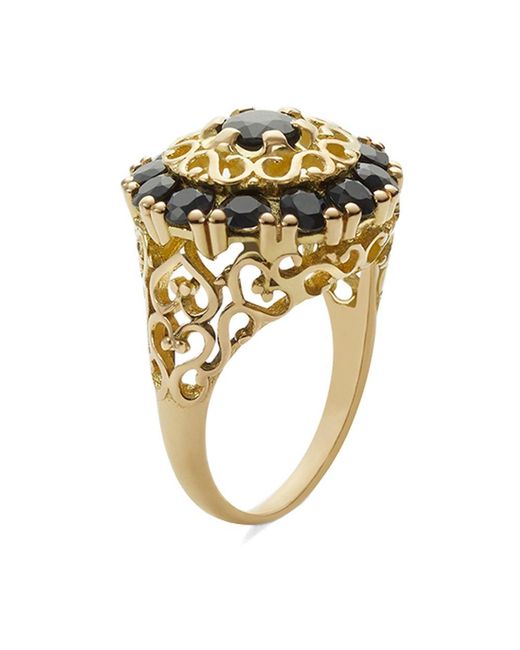 Dolce & Gabbana Metallic Yellow Gold Black Sapphire Ring