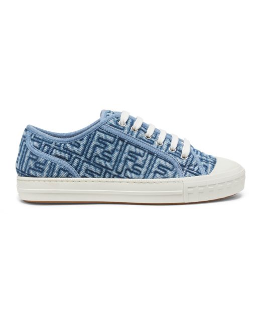 Fendi Blue Sneakers low-Top aus Denim