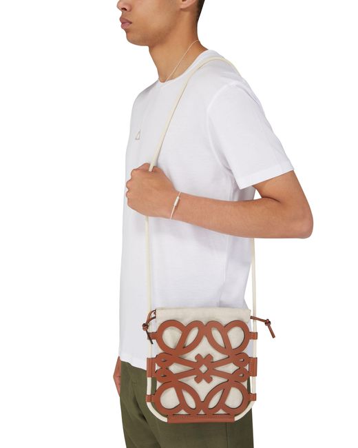 Loewe Brown Paula's Ibiza - Anagram Cut-out Crossbody Bag for men