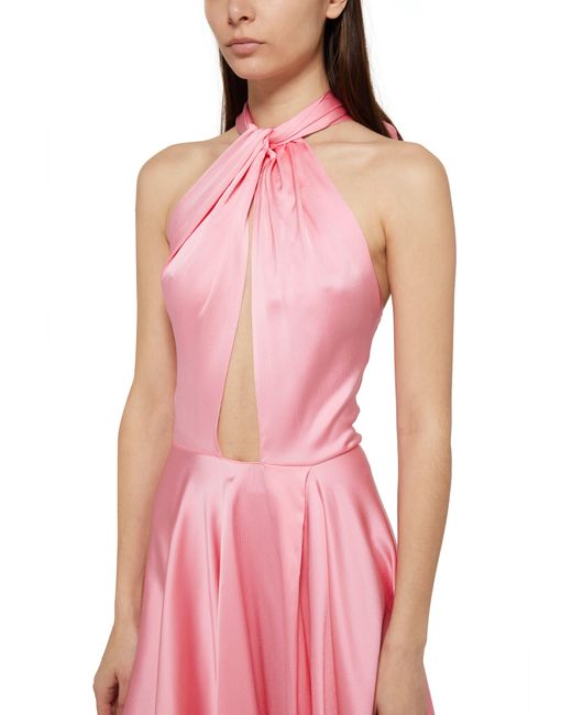 Stella McCartney Pink Asymmetrical Backless Midi Dress
