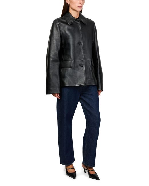 Totême Black Leather Jacket