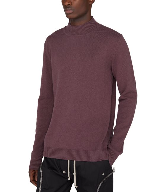 Rick Owens Purple Turlte Neck Sweater for men