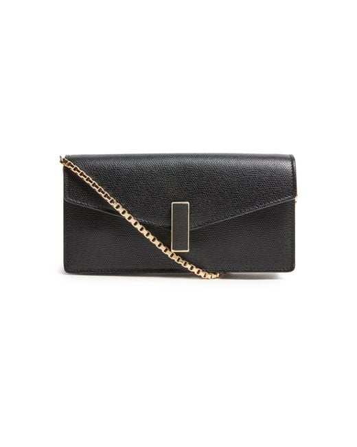 Valextra Black Iside Pouch With Chain