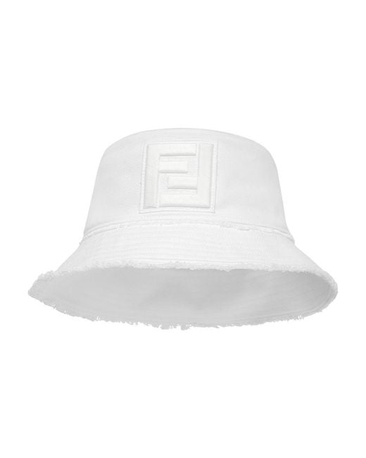Fendi White Bucket Hat