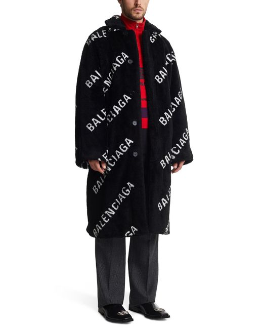 balenciaga pink fur coat