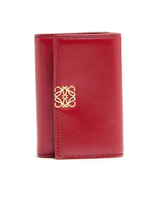 Loewe Red Vertikales Kartenetui Aus Leder Anagram Puffer