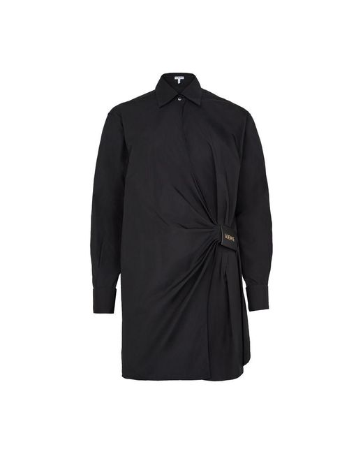 Loewe Shirt Dress in Black | Lyst Loewe Shirt Dress in Black | Lyst