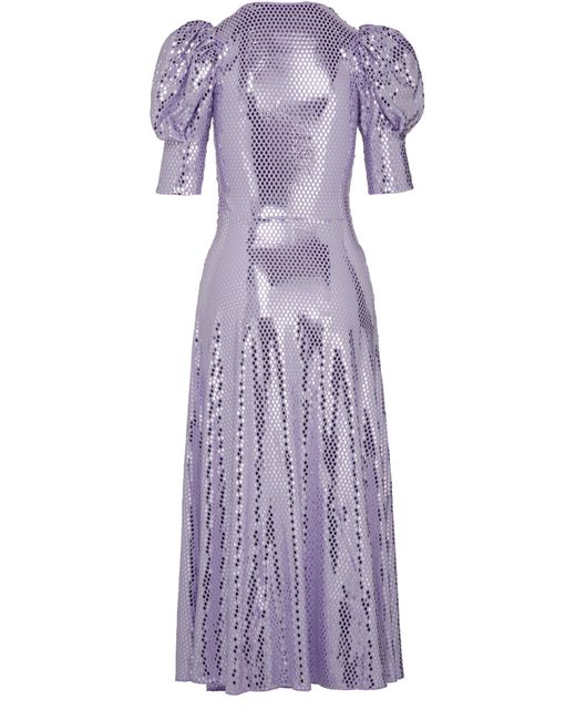 Womens Dresses ROTATE BIRGER CHRISTENSEN Dresses ROTATE BIRGER CHRISTENSEN Synthetic Metallic T-shirt Dress in Lavender - Save 30% Purple 