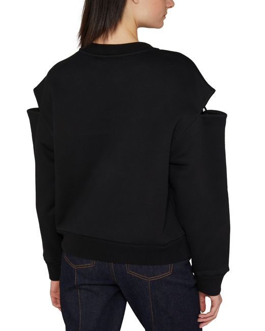 Alexander McQueen Black Cotton Sweatshirt With Print
