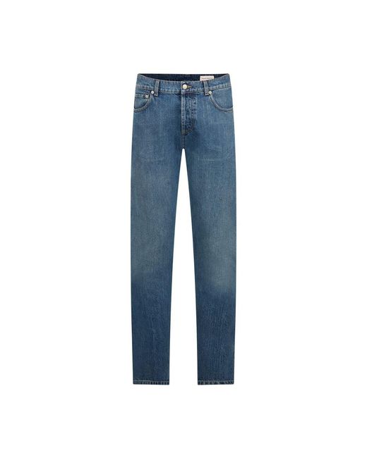 Alexander McQueen Blue Slim-Leg Jeans for men