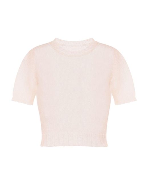 Maison Margiela Pink Extra-Fine Knit Top