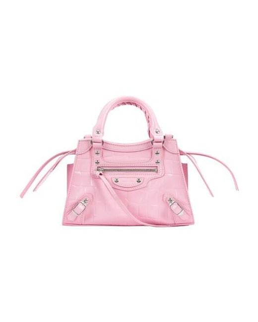 Balenciaga Neo Classic Mini Top Handle Bag in Pink | Lyst