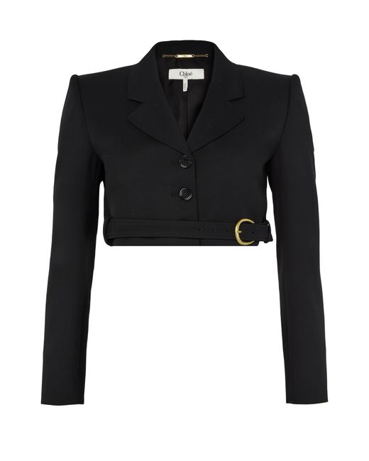 Chloé Black Cropped Blazer