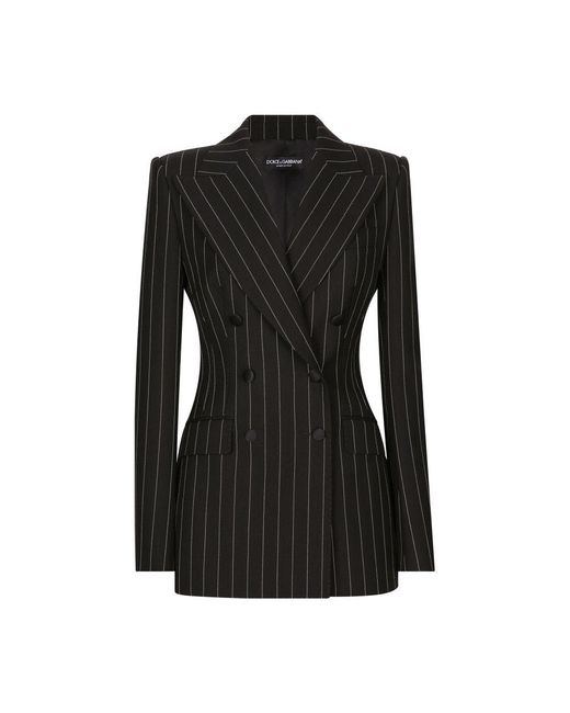 Dolce & Gabbana Black Double-Breasted Turlington Jacket