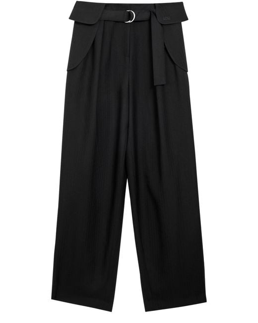 Loewe Black Wool Cargo Pants