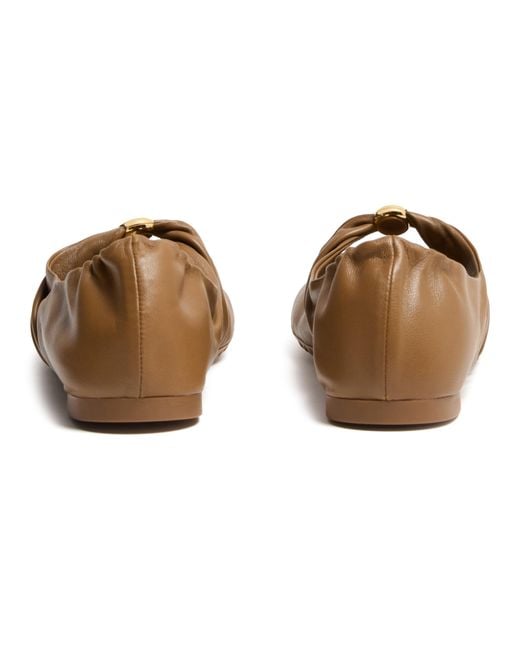 Loewe Brown Pebble Ballerinas