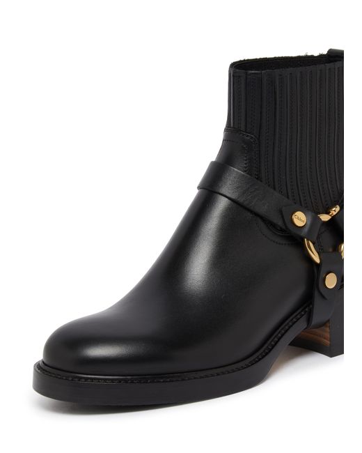 Chloé Black Stiefel Mit Schnalle Dakota