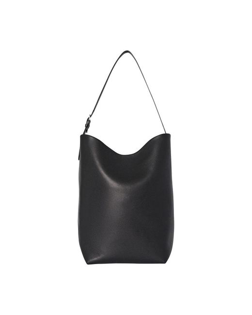 The Row Black N/s Park Tote Leather Shoulder Bag