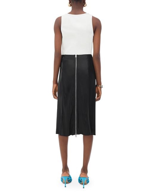 Bottega Veneta Black Soft Satin Skirt