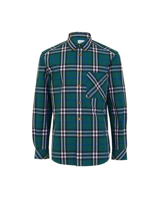 green burberry shirt