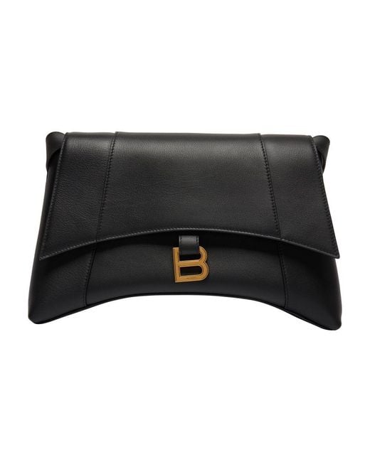 Balenciaga Mediumsized Downtown Shoulder Bag in Black Lyst