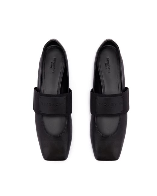 Givenchy Black Sliced Square Ballet Flats