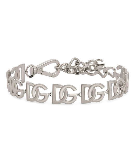 Dolce & Gabbana Metallic Choker With Multiple Dg Logos