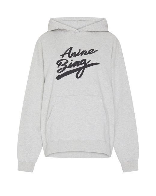 Sweat À Capuche Harvey Signature Anine Bing en coloris Gray