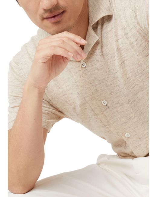 Brunello Cucinelli Natural Short Sleeve Shirt for men