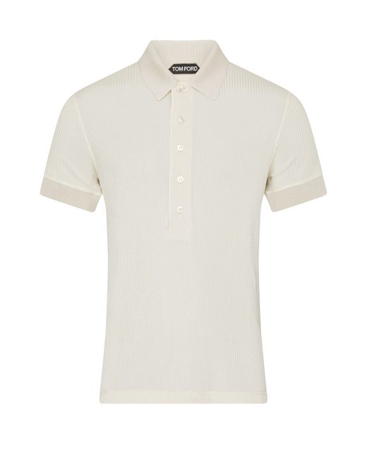 Tom Ford Poloshirt mit kurzen Ärmeln in White für Herren