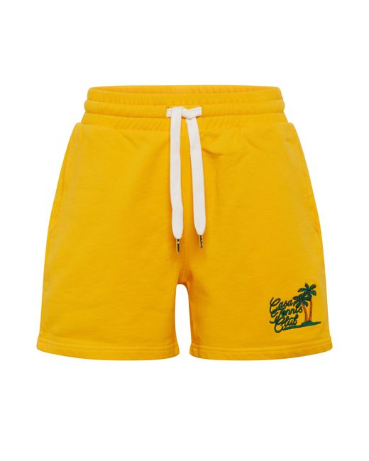 Casablancabrand Yellow Casa Tennis Club Embroidered Sweatshorts