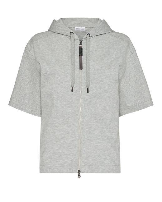 Brunello Cucinelli Gray Interlock Sweatshirt