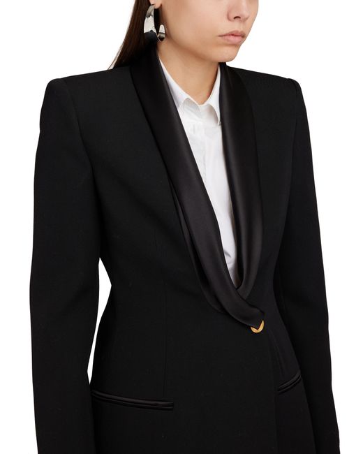 Versace Black Evening Jacket With Satin Double Contrasts
