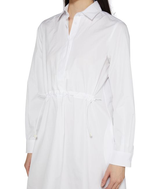 Max Mara White Juanita Mini Shirt Dress