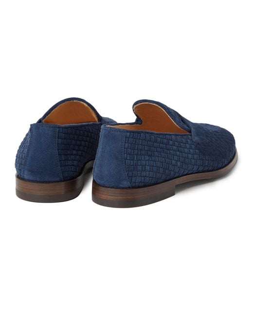Brunello Cucinelli Blue Penny Loafers for men