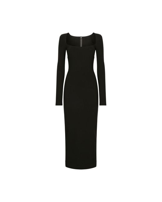 Dolce & Gabbana Black Long-sleeved Dress
