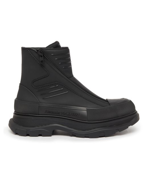 Alexander McQueen Black Tread Slick Boots for men