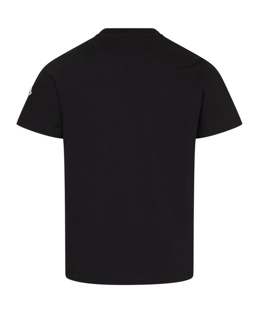 Moncler Black Short-sleeve T-shirt With Logo for men