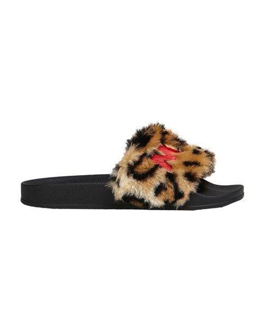 Marni Fur Slides in Leopard (Brown) Lyst