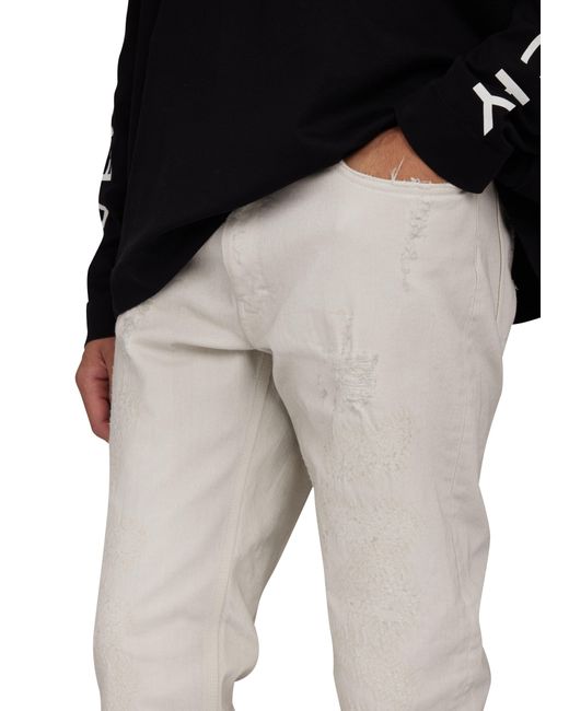 Givenchy Slim Jeans aus Destroyed-Denim in White für Herren