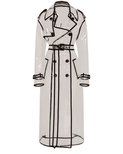 X Kim – Trench-coat en PVC Dolce & Gabbana en coloris White