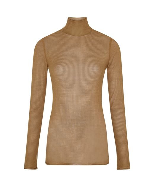Lemaire Brown Seamless High Neck