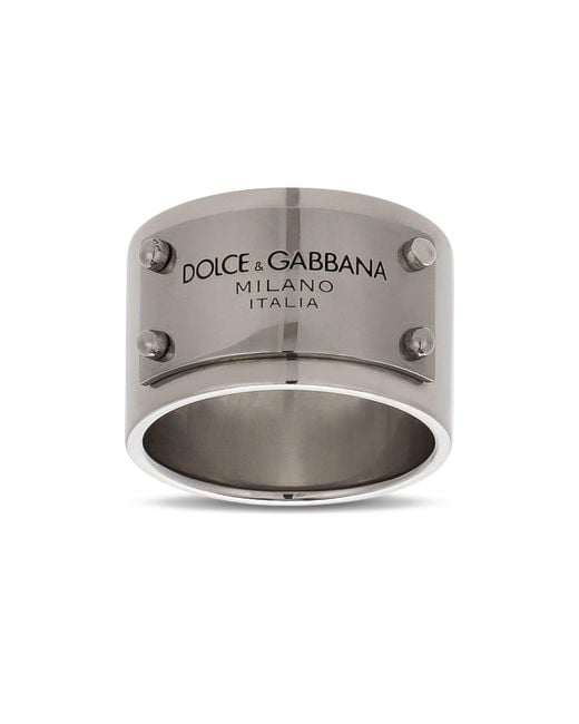 Dolce & Gabbana Ring mit Plakette in Metallic für Herren
