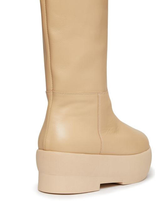 GIA COUTURE Brown Chunky Sole Tubular Boots