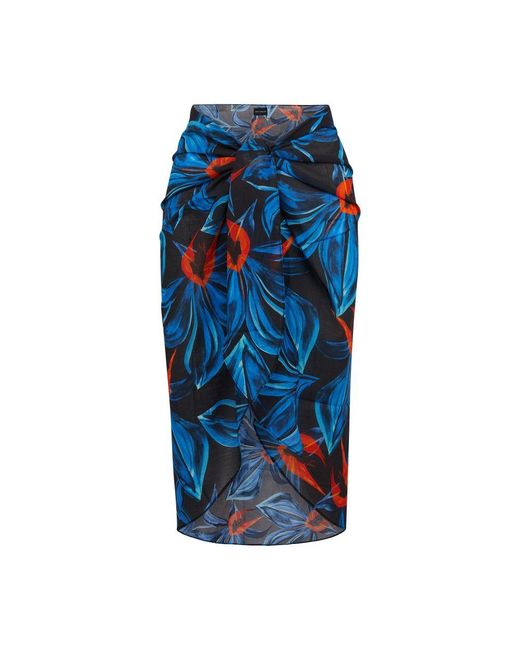 Louisa Ballou Blue Sarong Skirt