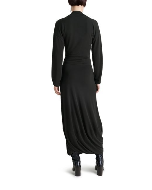 Lemaire Black V-Neck Long Dress