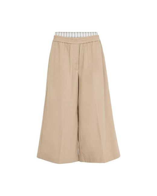 Loewe Natural Cropped Cotton Pants