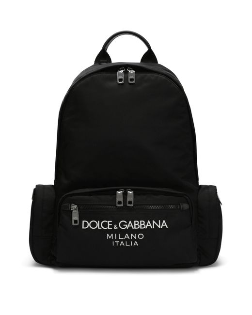 Dolce & Gabbana Black Nylon Backpack for men
