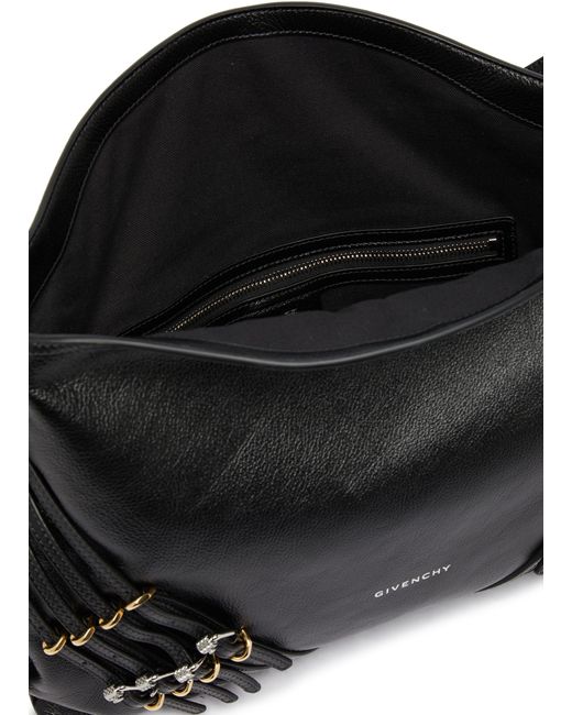 Givenchy Black Voyou Medium Leather Bag With Multi-Buckles