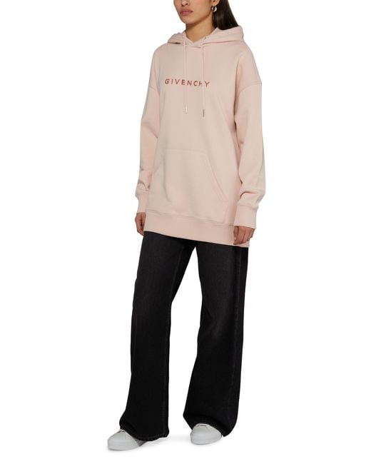Sweatshirt à capuche oversized Givenchy en coloris Pink